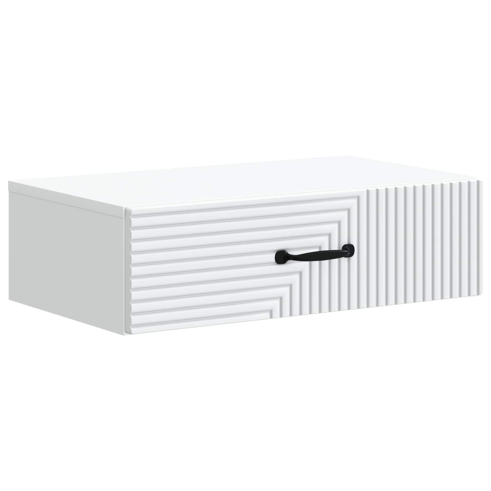 vidaXL Wall-Mounted Side Table White 59 x 34.5 x 17 cm Engineered Wood 2