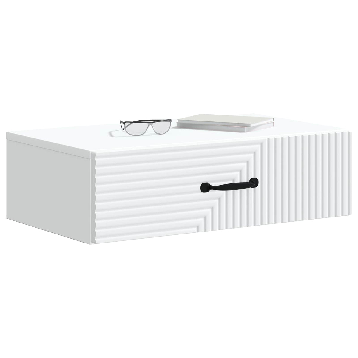 Wall-Mounted Side Table 59 x 34.5 x 17 cm Engineered Wood White