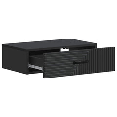 vidaXL Wall-Mounted Side Table 59 x 34.5 x 17 cm Engineered Wood Black 4