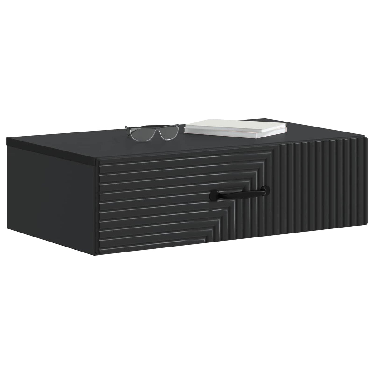Wall-Mounted Side Table 59 x 34.5 x 17 cm Engineered Wood Black