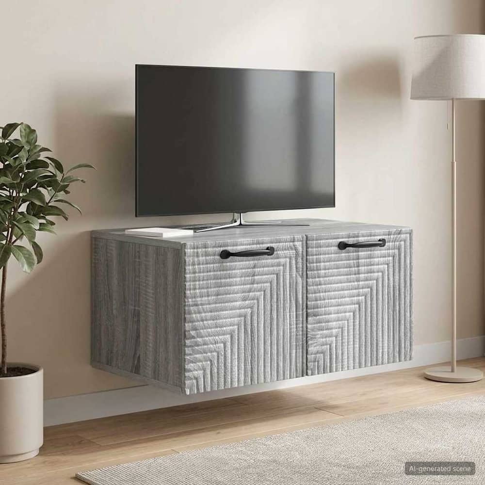 Wall-Mounted TV Cabinet 59.5 x 41 x 30 cm Grey sonoma