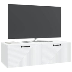 vidaXL Wall-Mounted TV Cabinet White 98 x 41 x 30 cm Engineered Wood 3