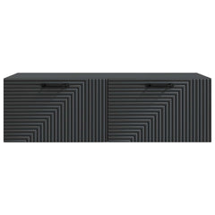 vidaXL Wall-Mounted TV Cabinet Black 98 x 41 x 30 cm Engineered Wood 6