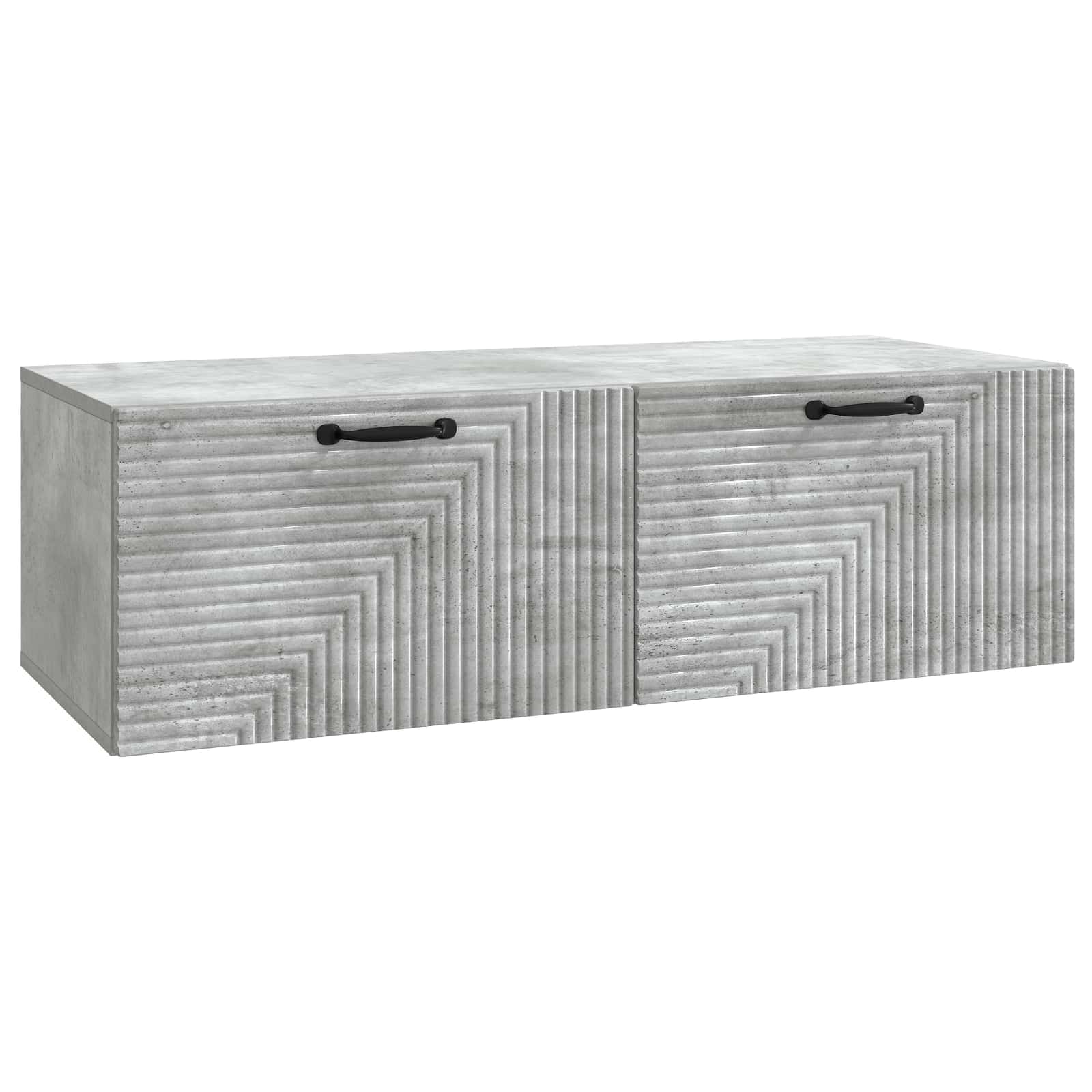 vidaXL Wall-Mounted TV Cabinet Concrete Grey 98 x 41 x 30 cm 2