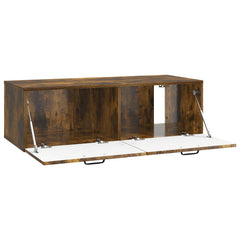 vidaXL Wall-Mounted TV Cabinet Wall-mounted Smoked Oak 98 x 41 x 30 cm 5