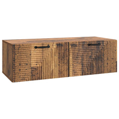 vidaXL Wall-Mounted TV Cabinet Wall-mounted Old Wood 98 x 41 x 30 cm 2