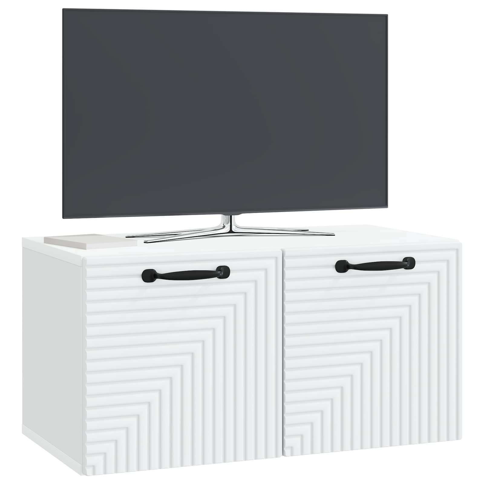 vidaXL Wall-Mounted TV Cabinet White 59.5 x 31 x 30 cm Engineered Wood 3