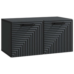 vidaXL Wall-Mounted TV Cabinet Black 59.5 x 31 x 30 cm Engineered Wood 2