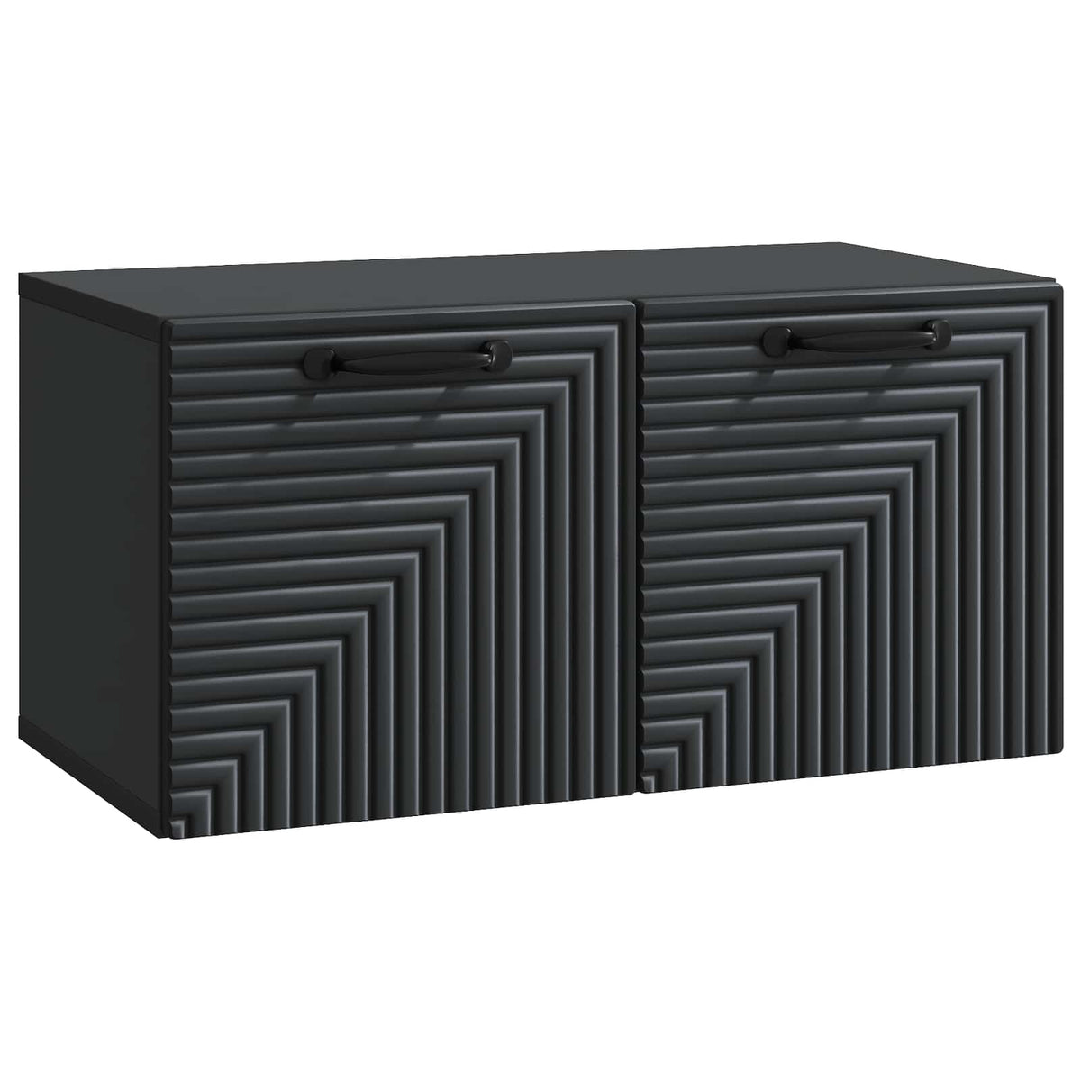 Wall-Mounted TV Cabinet 59.5 x 31 x 30 cm Drop 31 cm Width 59.5 cm Black