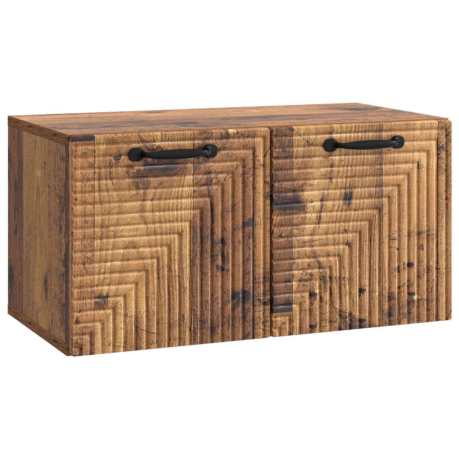 vidaXL Wall-Mounted TV Cabinet Wall-mounted Old Wood 59.5 x 31 x 30 cm 2