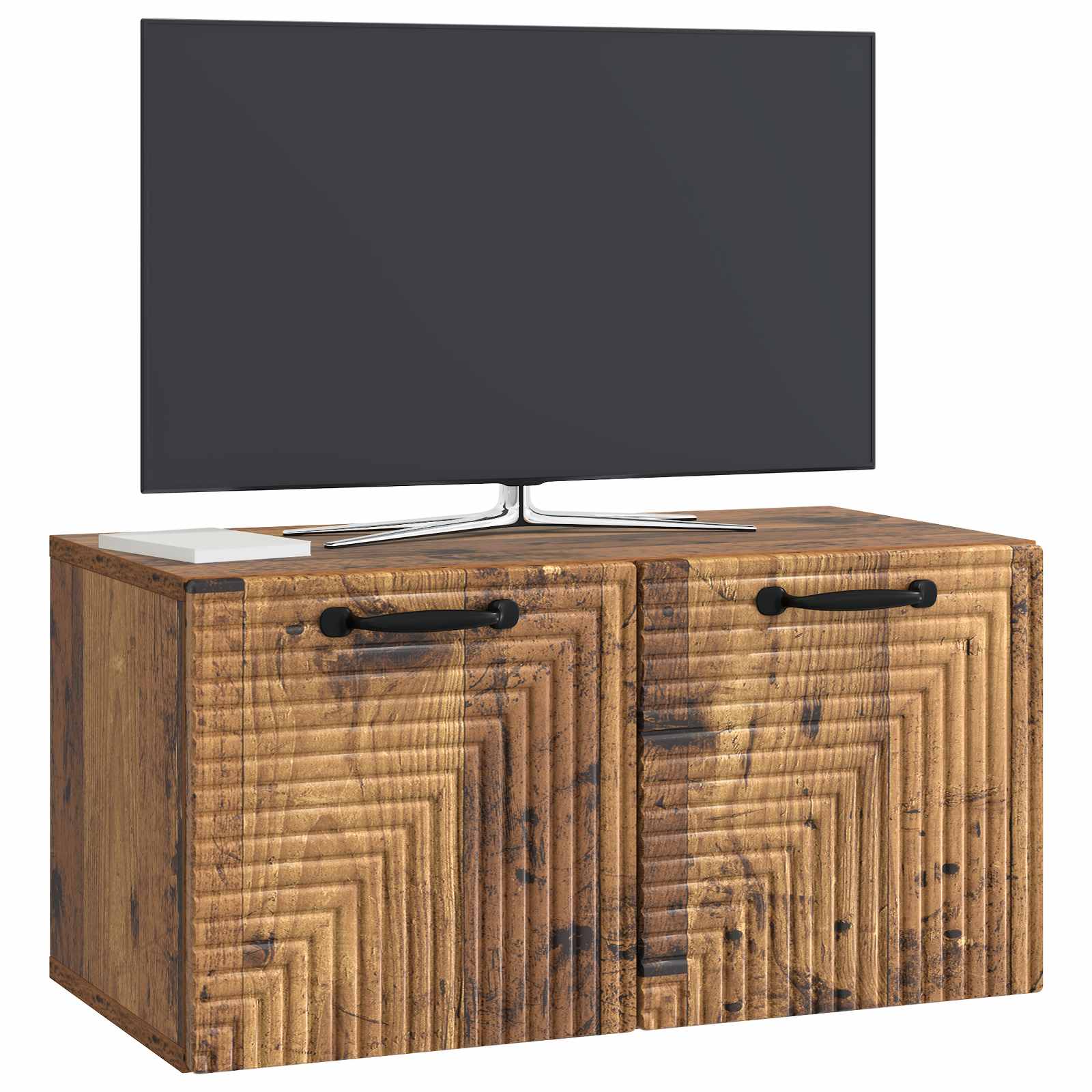 vidaXL Wall-Mounted TV Cabinet Wall-mounted Old Wood 59.5 x 31 x 30 cm 3