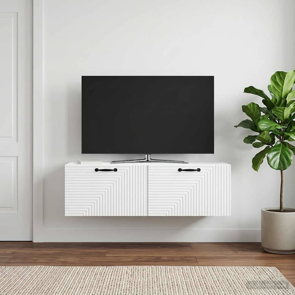 Wall-Mounted TV Cabinet 98 x 31 x 30 cm White