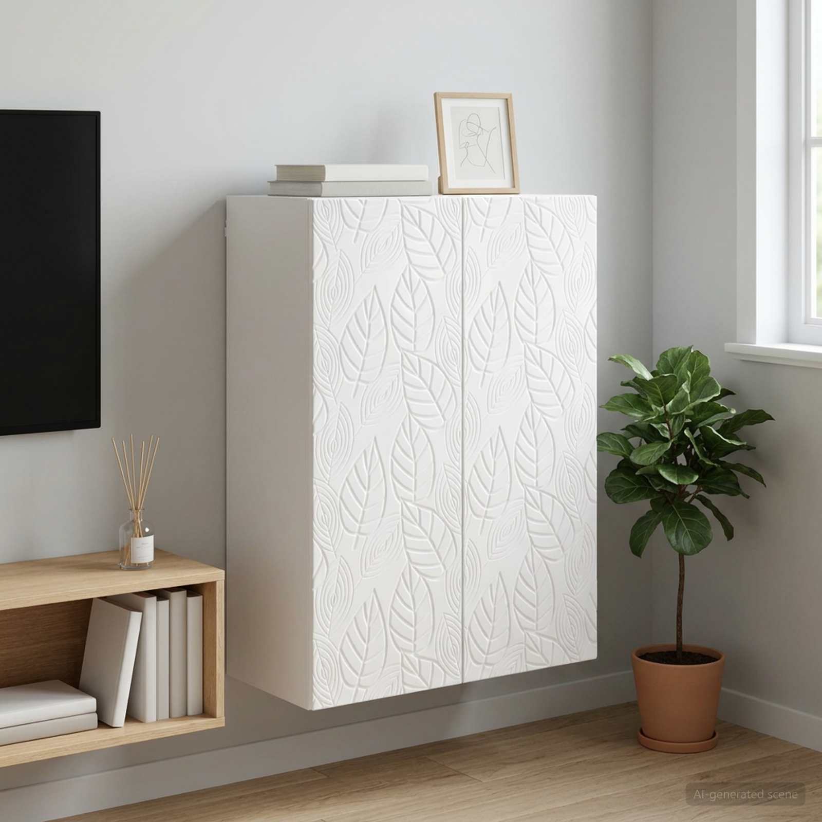 vidaXL Wall-Mounted Cabinet 66 x 34.5 x 90 cm Engineered Wood 1