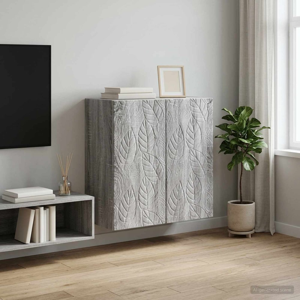 Wall-Mounted Cabinet 59 x 31 x 60 cm Engineered Wood Grey sonoma