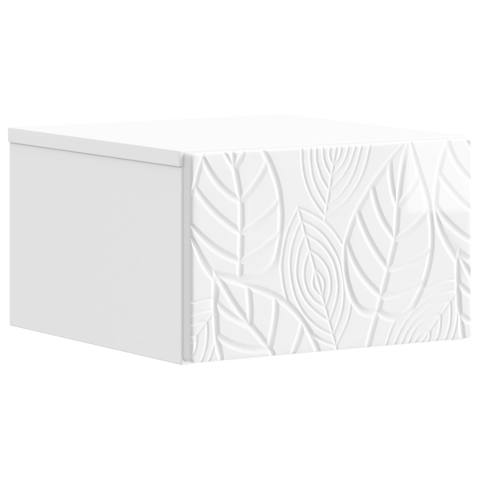 vidaXL Wall-Mounted Side Table High Gloss White 34.5 x 33 x 20 cm 2