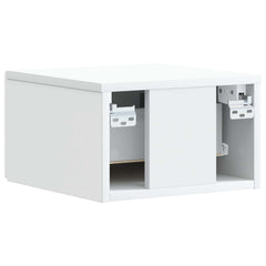 vidaXL Wall-Mounted Bedside Cabinet White 49 x 34.5 x 20 cm 6