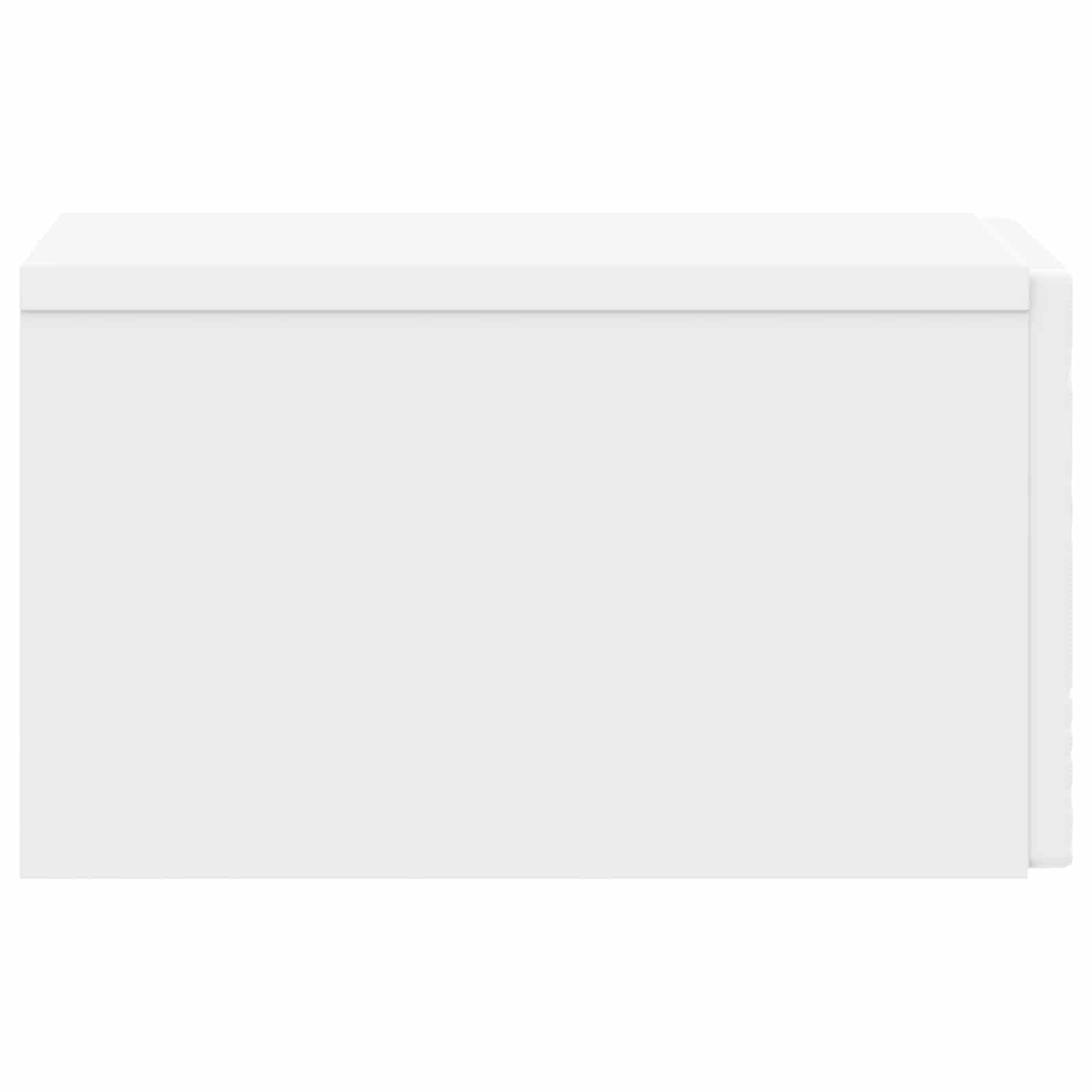 vidaXL Wall-Mounted Bedside Cabinet White 49 x 34.5 x 20 cm 5