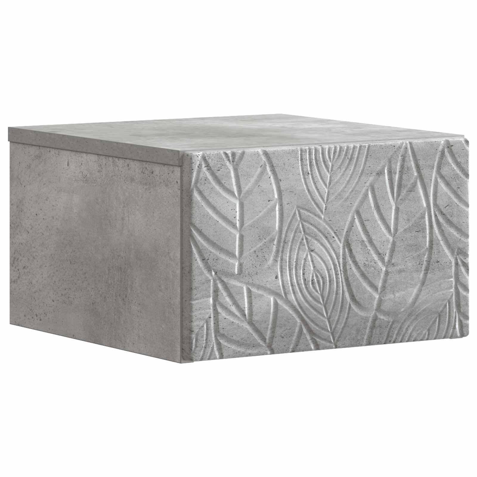 vidaXL Wall-Mounted Bedside Cabinet Concrete Grey 49 x 34.5 x 20 cm 2