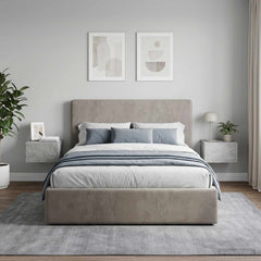 vidaXL Wall-Mounted Bedside Cabinet 2 pcs Concrete Grey 3