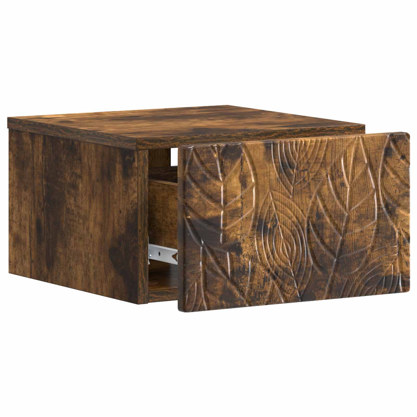 vidaXL Wall-Mounted Bedside Cabinet Smoked Oak 49 x 34.5 x 20 cm 3