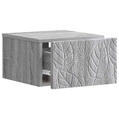 vidaXL Wall-Mounted Bedside Cabinet Grey Sonoma 49 x 34.5 x 20 cm 3