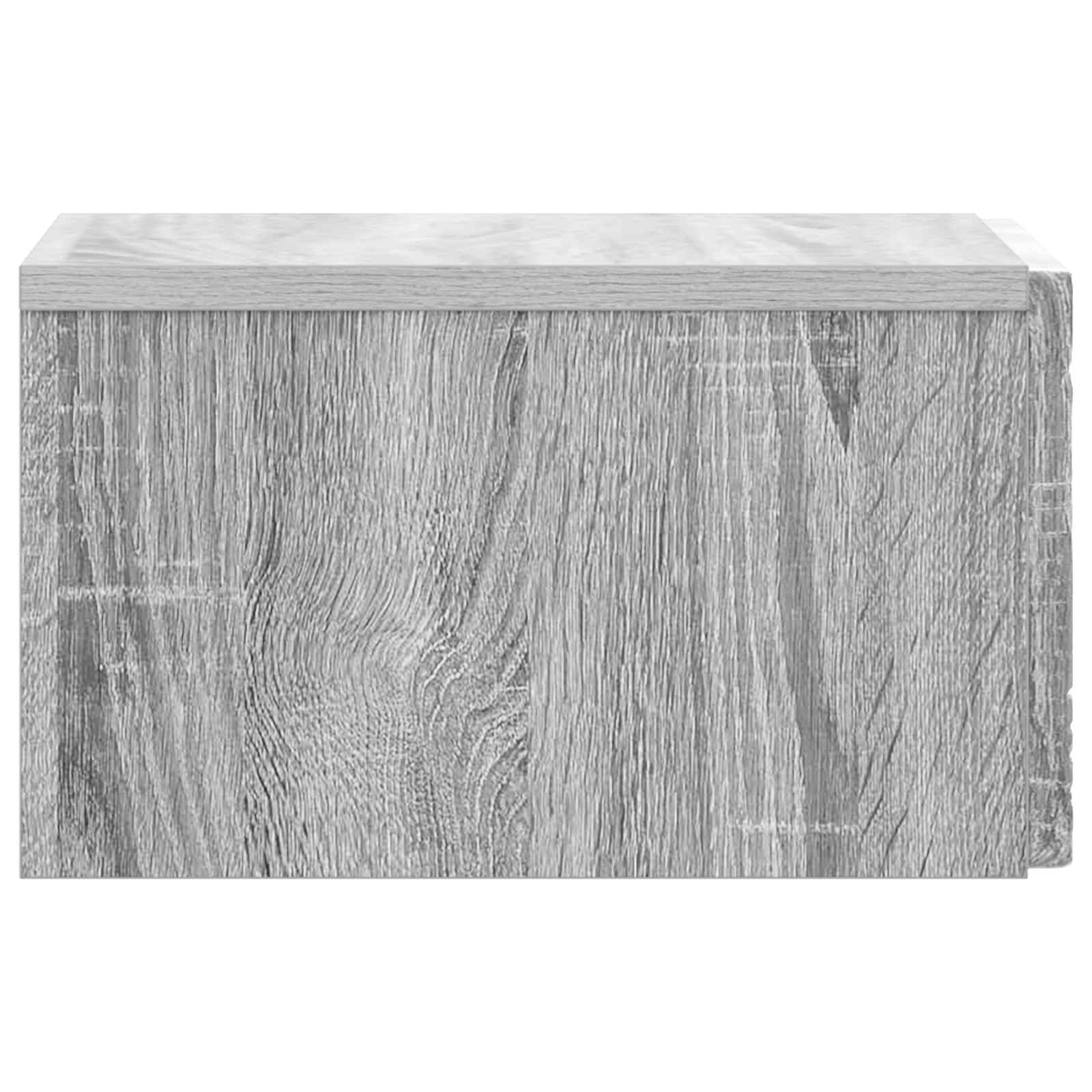 vidaXL Wall-Mounted Bedside Cabinet Grey Sonoma 49 x 34.5 x 20 cm 5