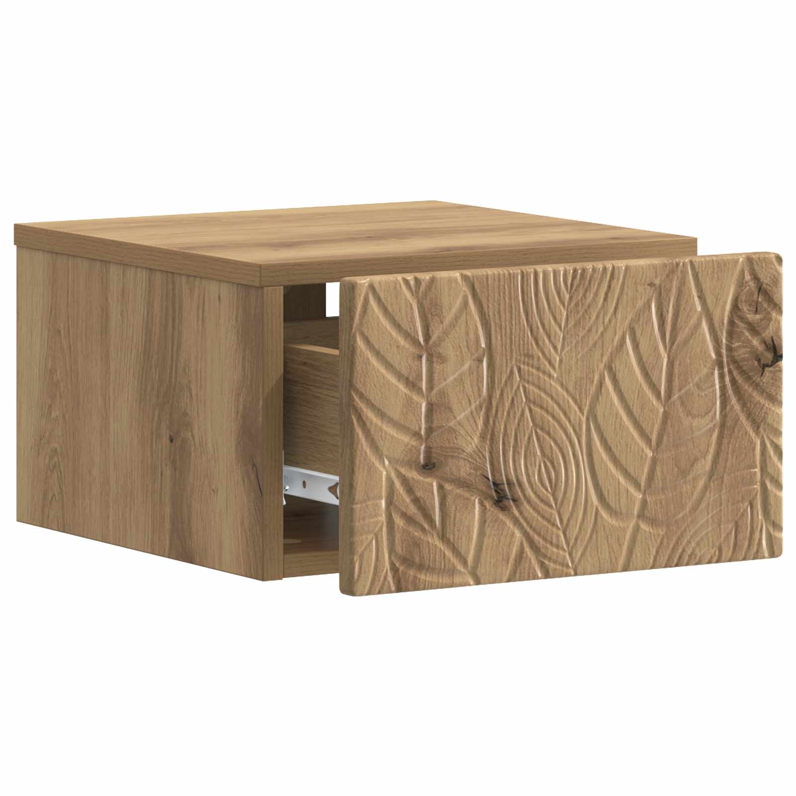 vidaXL Wall-Mounted Bedside Cabinet Artisan Oak 49 x 34.5 x 20 cm 3