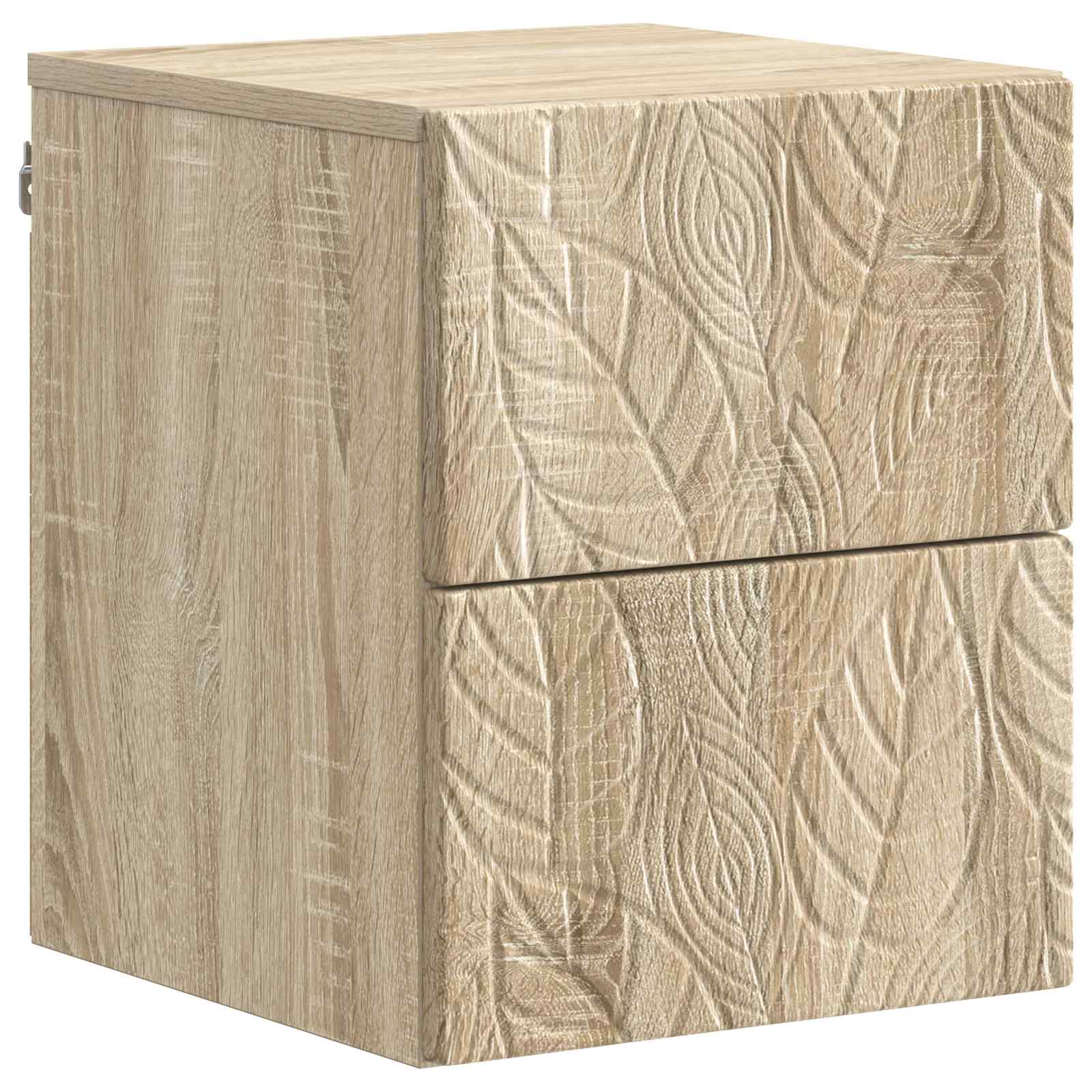 vidaXL Wall-Mounted Bedside Cabinet Sonoma Oak 34.5 x 33 x 40 cm 2
