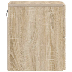 vidaXL Wall-Mounted Bedside Cabinet Sonoma Oak 34.5 x 33 x 40 cm 5