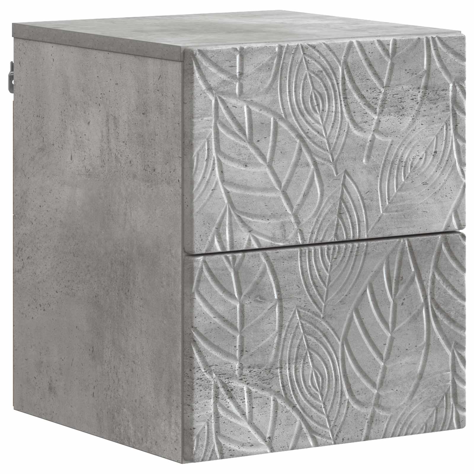 vidaXL Wall-Mounted Bedside Cabinet Concrete Grey 34.5 x 33 x 40 cm 2