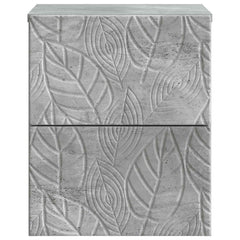 vidaXL Wall-Mounted Bedside Cabinet Concrete Grey 34.5 x 33 x 40 cm 4