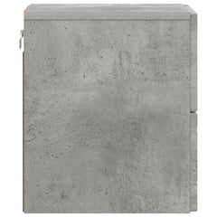 vidaXL Wall-Mounted Bedside Cabinet Concrete Grey 34.5 x 33 x 40 cm 5