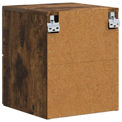 vidaXL Wall-Mounted Bedside Cabinet Smoked Oak 34.5 x 33 x 40 cm 6