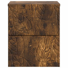 vidaXL Wall-Mounted Bedside Cabinet Smoked Oak 34.5 x 33 x 40 cm 4