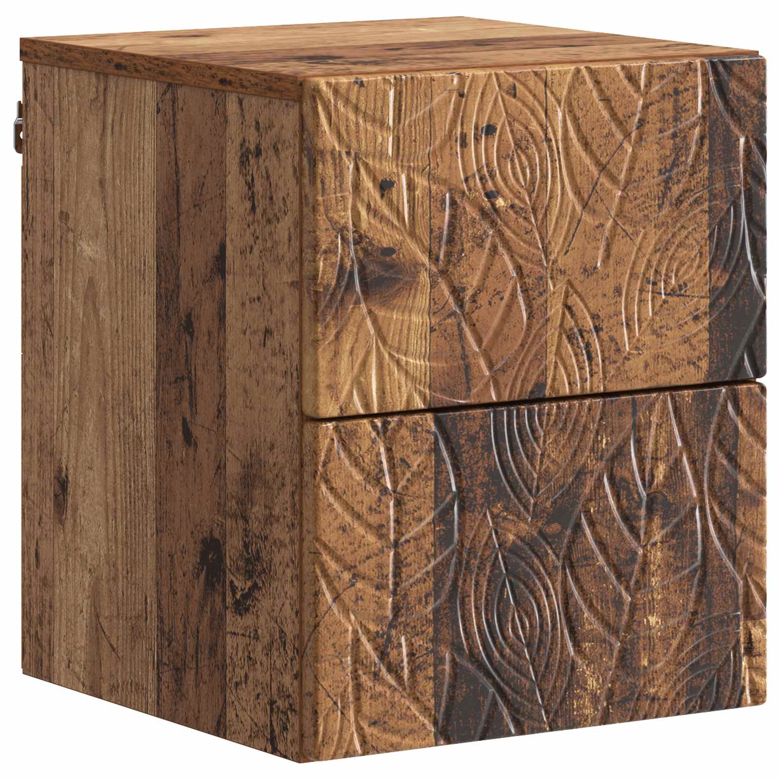 vidaXL Wall-Mounted Bedside Cabinet Old wood 34.5 x 33 x 40 cm 2