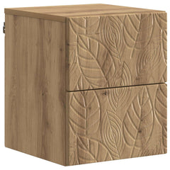vidaXL Wall-Mounted Bedside Cabinet Artisan Oak 34.5 x 33 x 40 cm 2