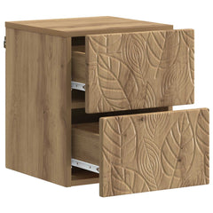 vidaXL Wall-Mounted Bedside Cabinet Artisan Oak 34.5 x 33 x 40 cm 3