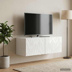 vidaXL Wall-Mounted TV Cabinet 78.5 x 41 x 30 cm High Gloss White 3