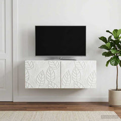 vidaXL Wall-Mounted TV Cabinet 59.5 x 31 cm White Engineered Wood 3