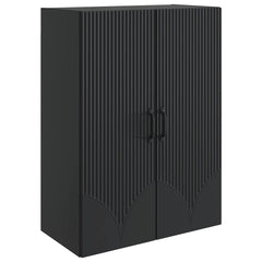 vidaXL Wall-Mounted Cabinet 66 x 34.5 x 90 cm Engineered Wood Black 2