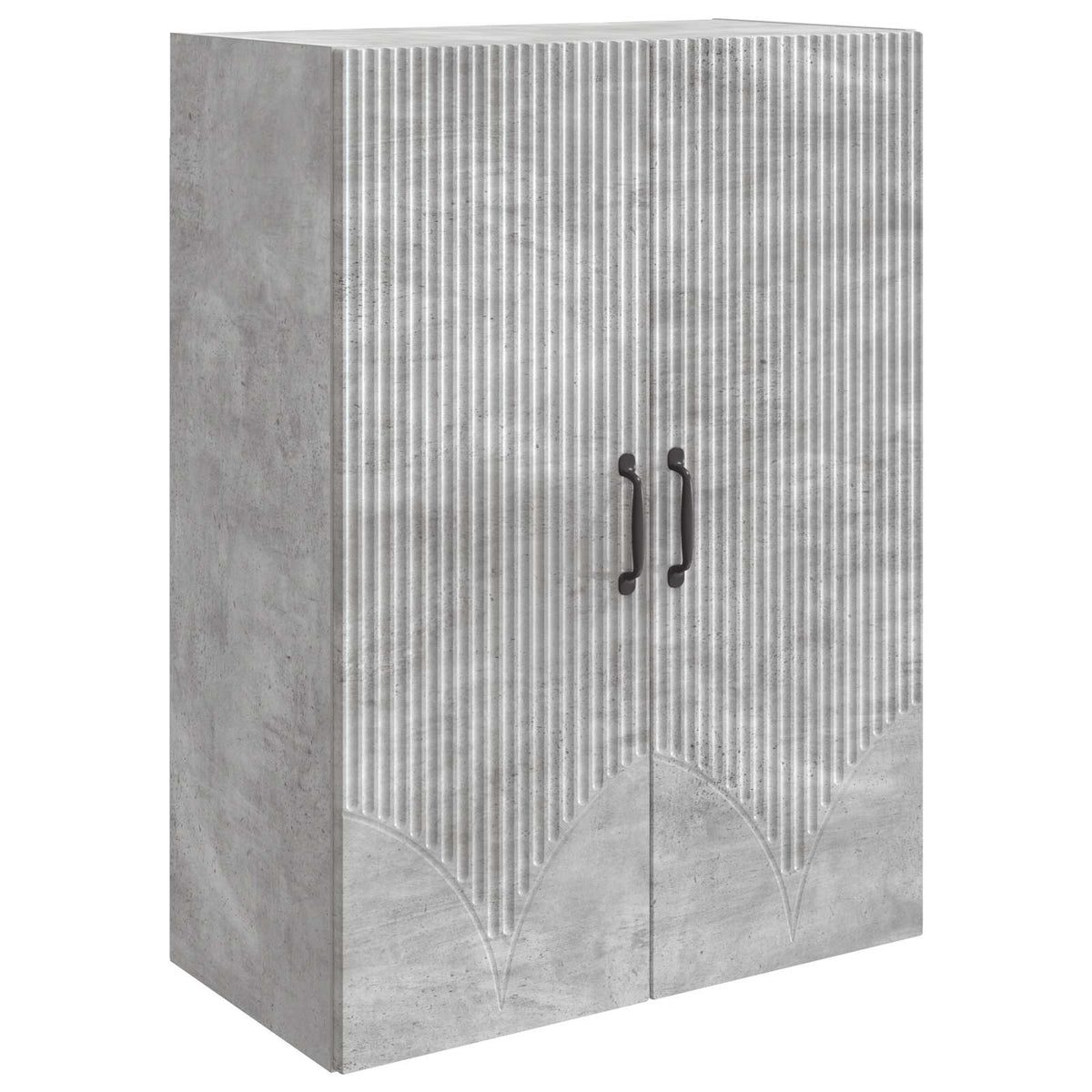 Wall-Mounted Cabinet Engineered Wood Depth 34.5 cm Concrete grey