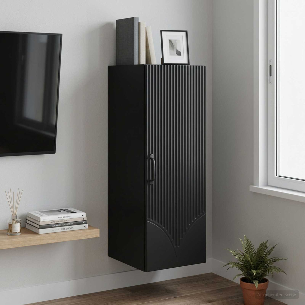 vidaXL Wall-Mounted Cabinet Engineered Wood Depth 34.5 cm