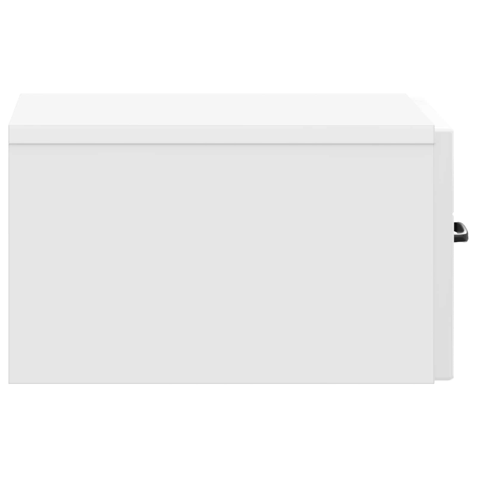vidaXL Wall-Mounted Bedside Cabinet High Gloss White 34.5 x 33 x 20 cm 6