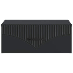 vidaXL Wall-Mounted Bedside Cabinet Black 49 x 34.5 x 20 cm 5