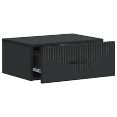 vidaXL Wall-Mounted Bedside Cabinet 2 pcs Black 49 x 34.5 x 20 cm 6