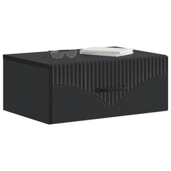 vidaXL Wall-Mounted Bedside Cabinet 2 pcs Black 49 x 34.5 x 20 cm 3