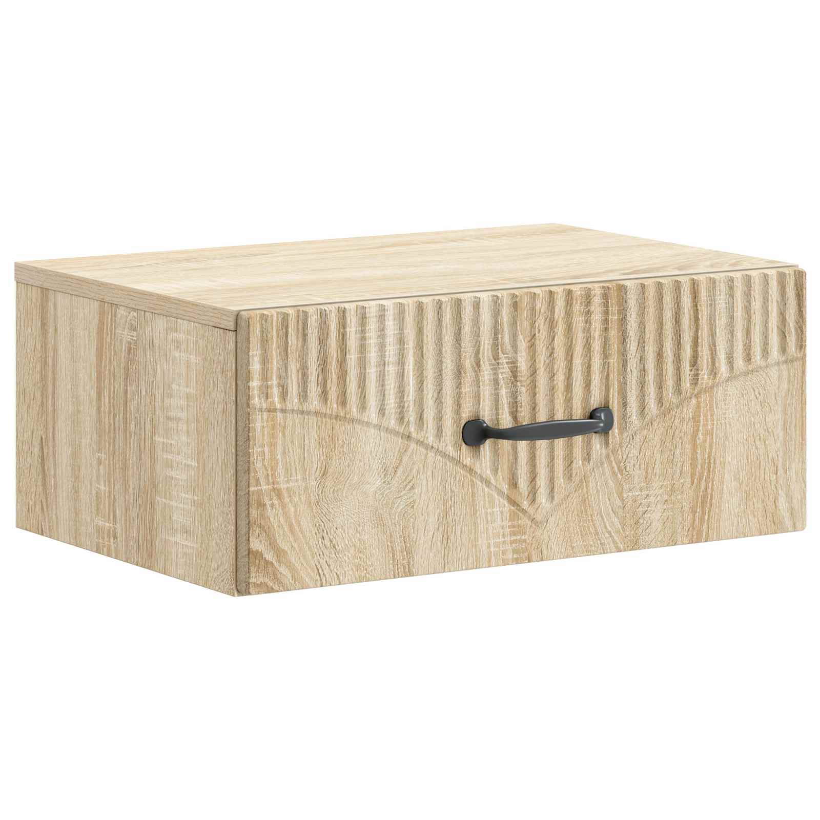 vidaXL Wall-Mounted Bedside Cabinet Sonoma Oak 49 x 34.5 x 20 cm 2