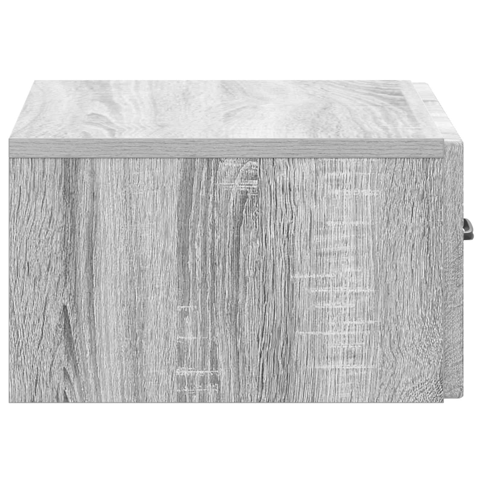 vidaXL Wall-Mounted Bedside Cabinet Grey Sonoma 49 x 34.5 x 20 cm 6