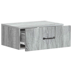 vidaXL Wall-Mounted Bedside Cabinet 2 pcs Grey Sonoma 6