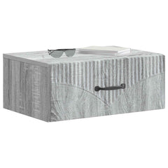 vidaXL Wall-Mounted Bedside Cabinet 2 pcs Grey Sonoma 3